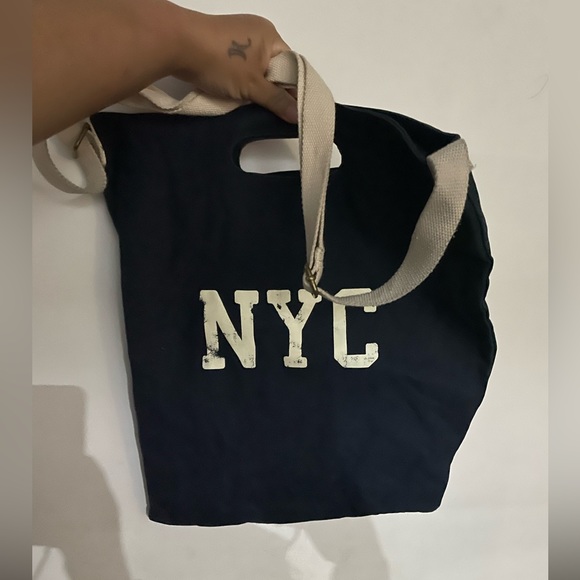 NYC canvas tote bag with adjustable strap. Medium size. Used gently - Picture 4 of 4